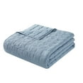 thumbnail image 3 of Mainstays Crinkle Quilt, Full/Queen, Light Blue, Soft Wash Microfiber Bedding, 3 of 8