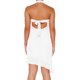 thumbnail image 3 of Lucakuins Vestido ajustado para mujer, sin mangas, cuello halter, sin espalda, con cordones irregulares, vestido midi con volantes Lucakuins  moda, 3 of 6