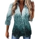 thumbnail image 1 of Camisas Para Mujer Túnica Suelta Tops Blusas Camisa Clásica Gradiente Estampado Manga Larga Odeerbi  ODB123536, 1 of 8