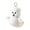 C002- Style B, variant on Halloween Stuffed Accessory, Hanging Halloween Decorations, Halloween Stuffed Animal, Spooky Halloween Decor, 6X3X2 Inch Adorable White Plush Ghost Hanging Charm for Treat Bag