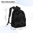 thumbnail image 4 of Picia Black Poker Large Capacity Backpack Classic Style Backpack Casual Backpack Water-Resistant School Work Travel Outdoor Backpack, 4 of 8