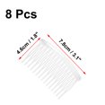 thumbnail image 2 of REGALWOVEN Plastic 15 Teeth Comb Hair Pin Clip Clamp DIY Accessories Clear 8Pcs, 2 of 4