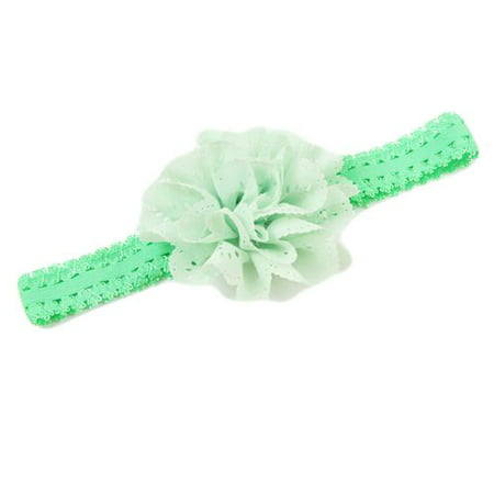KABOER 3Pcs Baby Girls Headbands Chiffon Flower Soft Lace Hair Band Colorful Hairbands Hair Accessories for Newborns Infants