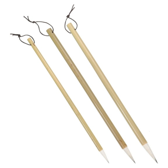 Uxcell Chinese Calligraphy Brush Set, 3 Pcs Traditional Writing Watercolor Nylon Brush for Drawing, Painting, Writing