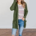 thumbnail image 4 of CILENON Women's Fashion Women Fall Open Front Cardigan With Pockets Casual Duster Lightweight Knit Cardigan Sweater (Army Green,L), 4 of 8