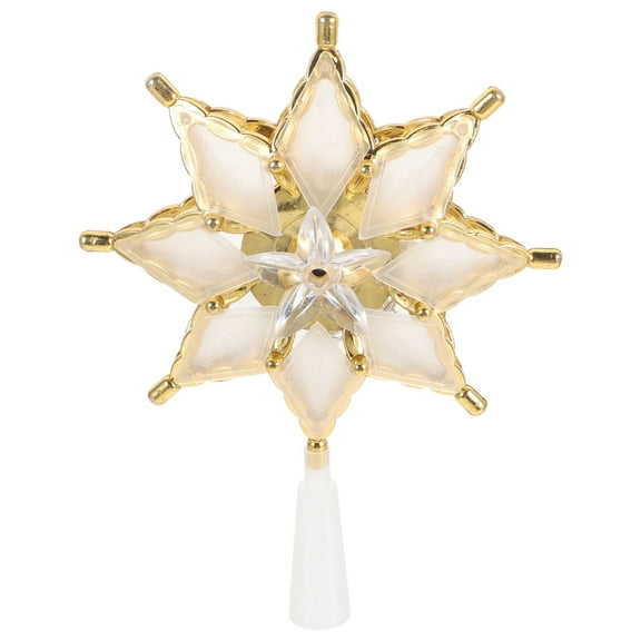 Raindrops Christmas Tree Topper Golden Star Plastic Lighted for Festive Decor