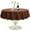 Chocolate, variant on Round Tablecloth, Waterproof & Stain Resistant Table Cloth Wrinkle Free Fabric Washable 210GSM Polyester Table Cover for Spring/Party/Outdoor - 60 inch,White