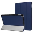 thumbnail image 1 of Funda de cuero con tapa horizontal y textura Custer para iPad 9.7 (2018) y iPad 9.7 (2017), con tres pliegues y función de suspensión/activación (negra), 1 of 5