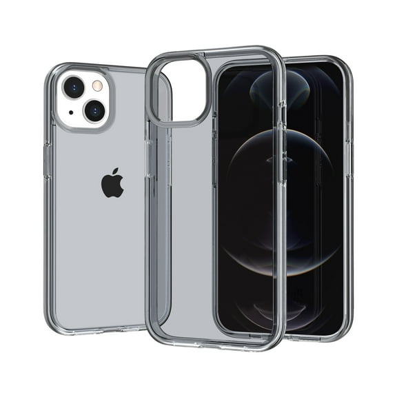 Slim Clear Case for iPhone 14, High-Transparency Military Grade Soft Silicone Shockproof Drop Resistant Non-Yellowing Anti-Scratches Lens Protection Thin Fit Case for iPhone 14, Black