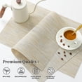 thumbnail image 2 of Juego de 12 Individuales de Trigo Leetaltree - Individuales Resistentes al Calor y Antideslizantes para Mesa de Comedor, Lavables y Duraderos de PVC Vinílico Tejido (Trigo, 12), 2 of 9