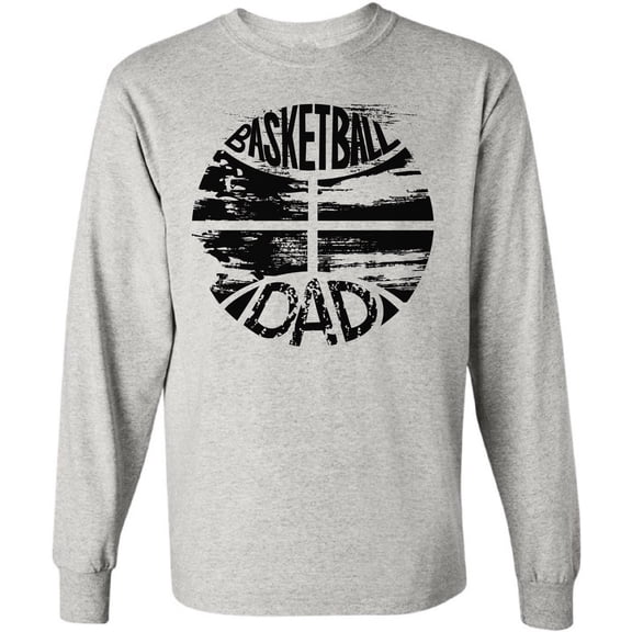 Men T-Shirt Father's Day Long Sleeve Basketball Dad Vintage Black S M L XL 2XL Mens Graphic Tee