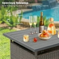 thumbnail image 2 of Topcobe Patio Square Wicker Side Table with Umbrella Hole for Yard Garden Poolside, Outdoor Patio Furniture for Garden Backyard, 2 of 13