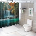 thumbnail image 7 of Shangniulu Shower Curtain for Bathroom with Hooks,Without Odor Polyester Fiber Material,Autumn Waterfall Bathroom Decorative Shower Curtains Water Repellent Washable White, 7 of 7