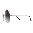 thumbnail image 4 of Lunettes de Soleil Rétro Futurisme à Lentille Ronde Ronde, Monture Métallique Surdimensionnée, Argent Fumé, 4 of 4