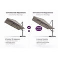 thumbnail image 4 of PURPLE LEAF 9' X 11.5' Patio Cantilever Umbrella Outdoor Offset Rectangle Umbrella with 360-degree Rotation for Deck Pool Garden, Taupe, 4 of 16
