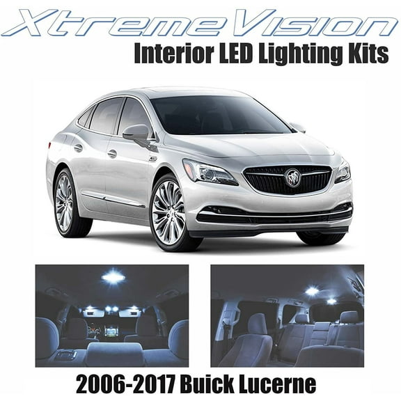 Xtremevision Interior LED for Buick Lucerne 2006-2017 4 Pieces Cool White Interior LED Kit Installation Tool