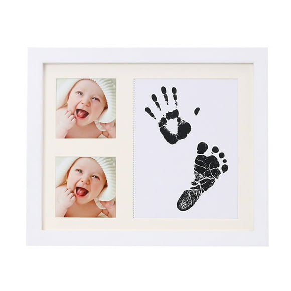 Newborn Baby Handprint and Footprint Picture Frame Kit Baby Keepsake Frames Picture Frame Kit with Ink Pad Infant Shower Gifts for New Parents