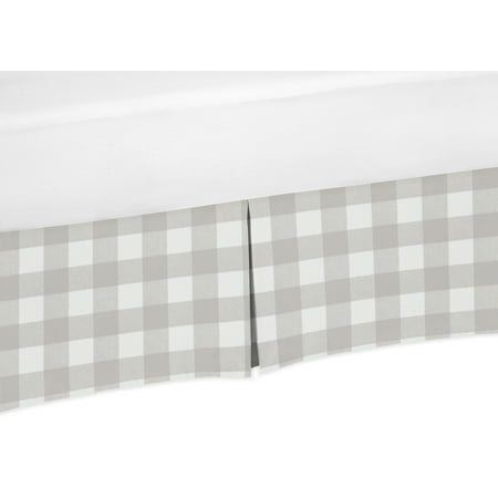 UPC: 0846480077343 | Buffalo Check Grey and White Crib Bed Skirt