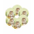 thumbnail image 7 of 13 Inch Round Placemats Set of 6, Groundhog Day Non Slip Heat Insulation PP Table Mats, Yellow Plaid Sunflower Spring Floral Washable Place Mats for Kitchen Dining Party Table Decor, 7 of 7