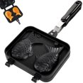 thumbnail image 1 of HLONK Taiyaki Fish-shaped Cake Pan  Non-stick Waffle Cake Maker with Long Handle  Pancake Baking Double Pan Mold, 1 of 9