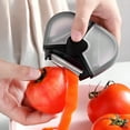 thumbnail image 3 of ACDANC Multifunctional Vegetable Peeler,3 in 1 Julienne Peeler Potato Peelers for Kitchen,Vegetable Slicer,Potato,Pear,Tomato,Cucumber,3 Stainless Sharp Blades,Black, 3 of 7