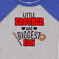 thumbnail image 4 of Inktastic Little Brother and Biggest Fan Baseball Glove and Bat Boys Baby Bodysuit, 4 of 5