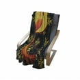 thumbnail image 4 of Birds Soft Flannel Fleece Throw Blanket, Mythical Fiery Phoenix Standing by the Fullmoon Ornamental Design, Cozy Plush for Indoor and Outdoor Use, 70" x 90", Vermilion Yellow, by Ambesonne, 4 of 6