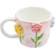 thumbnail image 1 of Taza de café con flores en 3D, taza de cerámica con girasol colorido, 12 oz Bonitas tazas hechas a mano, cumpleaños de Navidad (flor colorida) blanco y rosa, 1 of 5