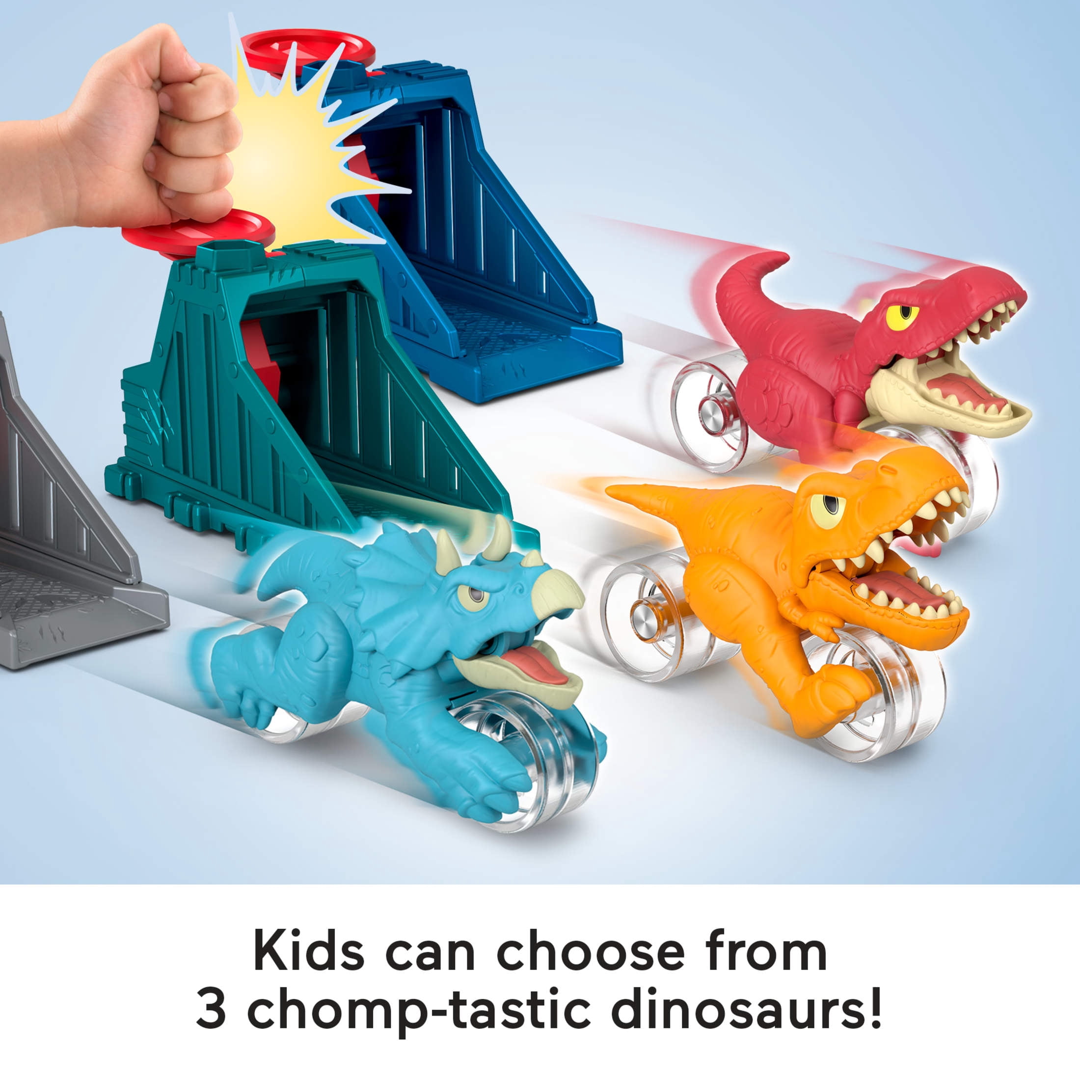 Imaginext Jurassic World Launcher Set with Chomping Toy T. rex & 2 Accessories (Styles May Vary)