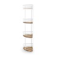 thumbnail image 3 of Esquinero Para Baño Estante Organizador Mueble Para Baño 4 Niveles Metalico Blanco Madera Acacia, 3 of 12