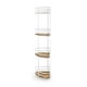 thumbnail image 3 of Esquinero Para Baño Estante Organizador Mueble Para Baño 4 Niveles Metalico Blanco Madera Acacia, 3 of 12