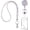 N-silver, variant on Retractable ID Badge Holder with Bling Neck Strap Lanyard, Bling Badge Reel with Clear Card Holder for Office Worker Teacher Doctor (Colored)
