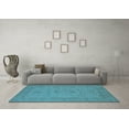 thumbnail image 3 of Ahgly Company Indoor Round Oriental Light Blue Industrial Area Rugs, 3' Round, 3 of 4