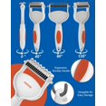 thumbnail image 4 of Cat Brush for Shedding Long Haired Cats, Undercoat Rake for Dogs Dual Sided, Dog Dematting Comb, Pet Grooming Tool to Remove Knots, Tangles, Loose and Matted Fur, Orange, 4 of 6