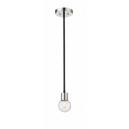 

1 Light Mini Pendant in Fusion Style 6 inches Wide By 6.75 inches High-Matte Black/Polished Nickel Finish Bailey Street Home 372-Bel-4185967