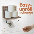 thumbnail image 4 of Autumn Alley Farmhouse Toilet Paper Holder with Wood Shelf, Wall Mount, 4 of 9