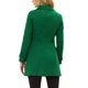 thumbnail image 3 of Abrigo de invierno de una sola botonera con cuello Peter Pan para mujeres Inspire Chic, XS, verde sólido, 3 of 7