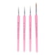 thumbnail image 1 of EeaseMX 4 pinceles con punta de pelo de lobo, pinceles profesionales para detalles finos, pintura y dibujo (rosa), 1 of 7