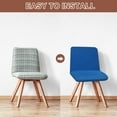 thumbnail image 4 of 2Pack Stretch Dining Chair Cover, Polyester Bar Stool Cover, Dark Green, 4 of 6