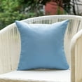 thumbnail image 2 of Mainstays Blue Solid Reversible Outdoor Throw Pillow 16 Inch Blue, 2 of 6