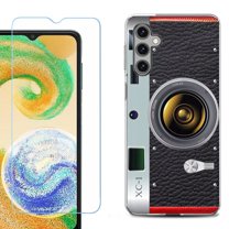 For Samsung Galaxy S25  / S25 Plus 5G Phone Case Cover, Shockproof Case with Tempered Glass Screen Protector, by OneToughShield - Vintage Camera