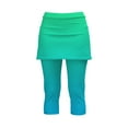 thumbnail image 5 of Pxiakgy Skirted Leggings for Women Capri Skorts Tennis High Waisted Leggings Athletic Tennis Skirt with Leggings Golf Pickleball Clothes Golf Skorts Capris Gym Yoga Legging with Skirts Mint Green M, 5 of 7