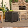 thumbnail image 4 of Suncast Elements 13 Gallon Backyard Patio End Table with Built In Storage, Java, 4 of 4