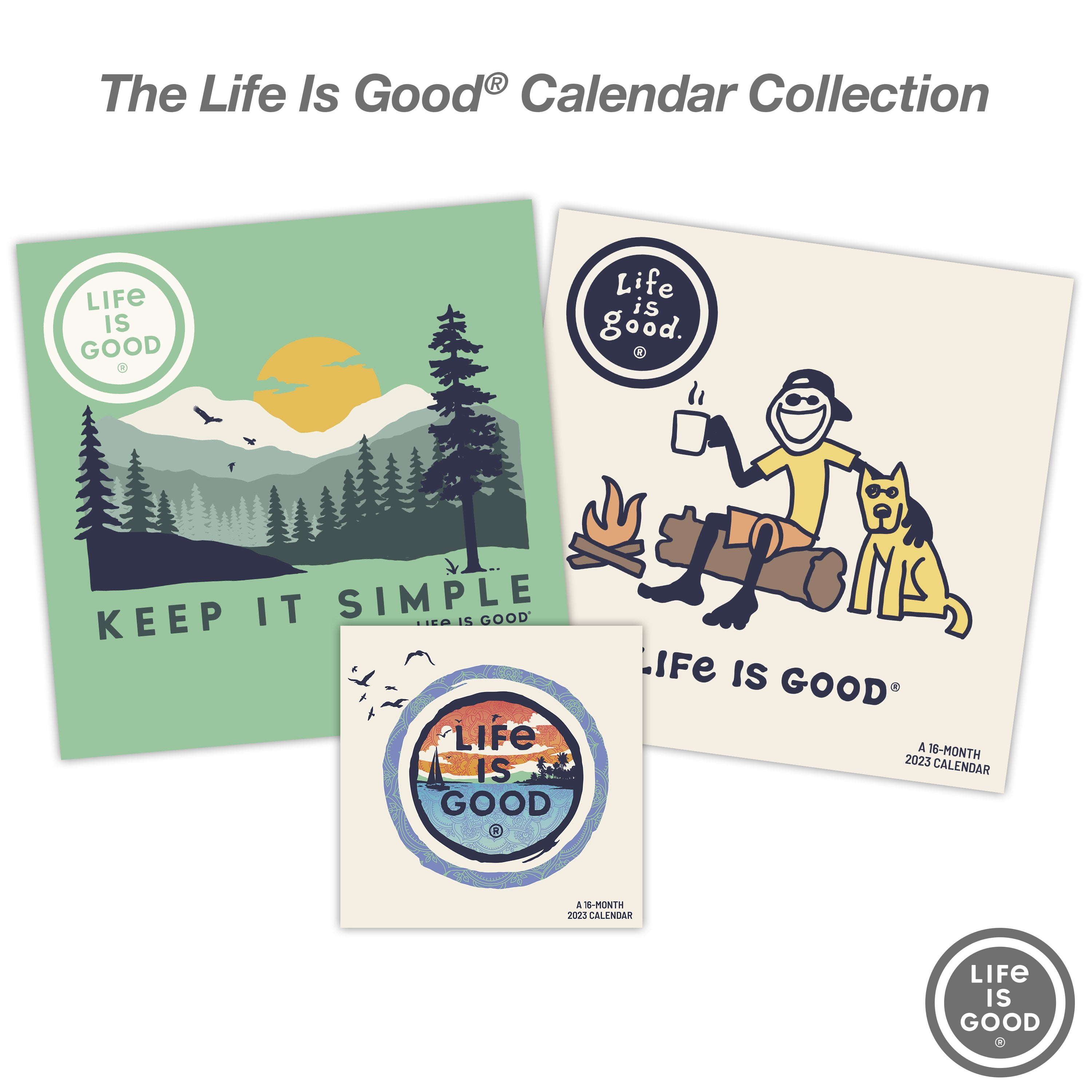 2023 Wall Calendar, Life Is Good, 12 2023-wall-calendar-life-is-good-12-x-12-by-mead-wmd27328-23-walmart-com