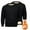 Black, variant on Mens Fleece Sweatshirts 2 Pack Crew Neck Sherpa Lined Sweatshirts Winter Warm Pullover Sweater Thicked Thermal Tops Soft Comfy Long Sleeve Sweatshirt Plain Casual Fuzzy Sweatshirt