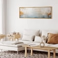thumbnail image 3 of IDEA4WALL Extra Large Framed Canvas Print Wall Art Elegant Abstract Multicolor Watercolor Fine Art Antique Wall Decorative Horizon Mixed Color Painting Artwork Relax/Calm for Rooms - 60"x20", 3 of 5