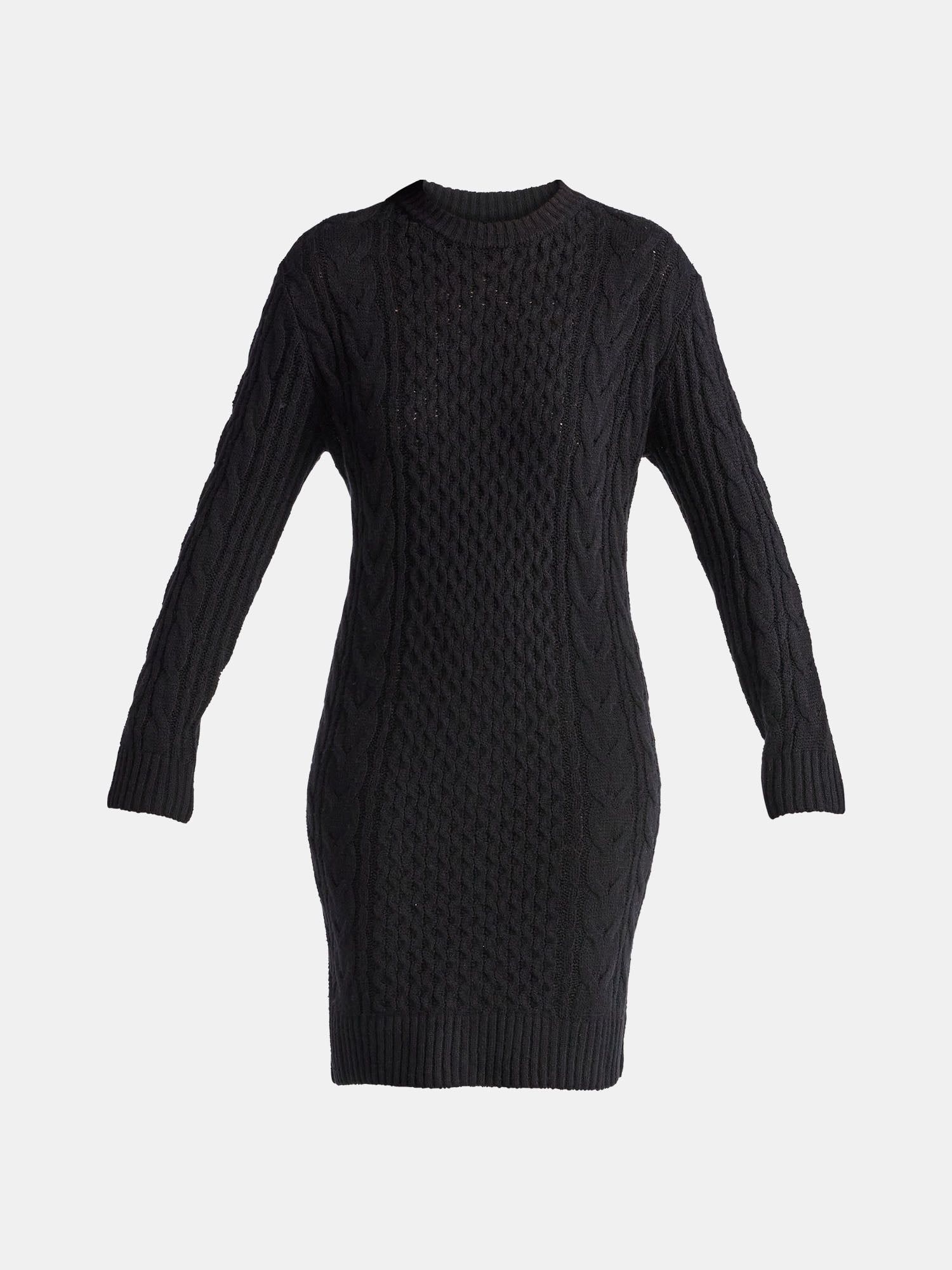 Time and Tru Women's Cable Knit Sweater Dress, Sizes XS-XXL