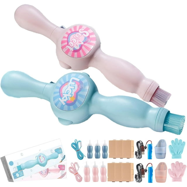 Colorful Smoke Bubble Machine, with Elastic Smoke Effect for Party Elastic Fog Bubble Machines, Lightweight Design (Mix#3, 2 Pcs)