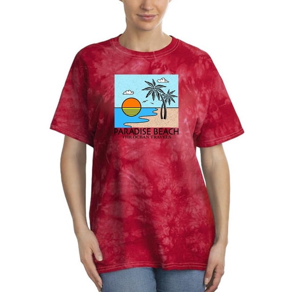 Paradise Beach Ocean Travels Tie Dye Crystal Women -Image by Shutterstock, Female Small