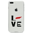 thumbnail image 1 of DistinctInk Clear Shockproof Hybrid Case for iPhone 7 PLUS / 8 PLUS (5.5" Screen) TPU Bumper Acrylic Back Tempered Glass Screen Protector - Tennessee - Love Black & Red, 1 of 5